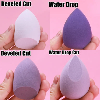 Sponge 4pcs/Set Makeup Puff Cosmetic Latex Soft Beauty Ball Foundation Powder With Box Wet and Dry Colorful Makeup Tool