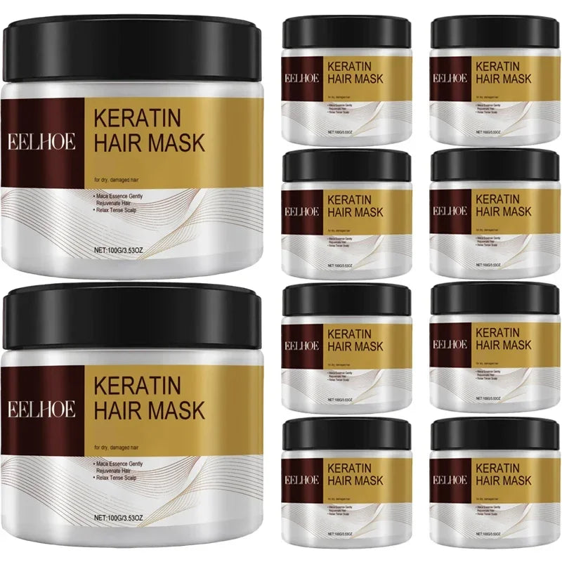 100g Collagen Hair Mask Keratin Hair Treatment Deep Repair Argan Oil Collagen Essence Keratin Conditioner For Dry Damaged Hair