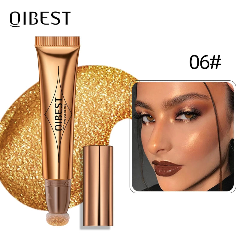 QIBEST Cream Bronzer Contour Blusher Beauty Wand Highlighter Blush With Cushion Liquid Face Bronzer Wand Stick Applicator Makeup