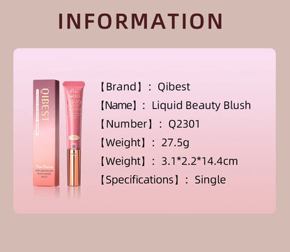 QIBEST Cream Bronzer Contour Blusher Beauty Wand Highlighter Blush With Cushion Liquid Face Bronzer Wand Stick Applicator Makeup